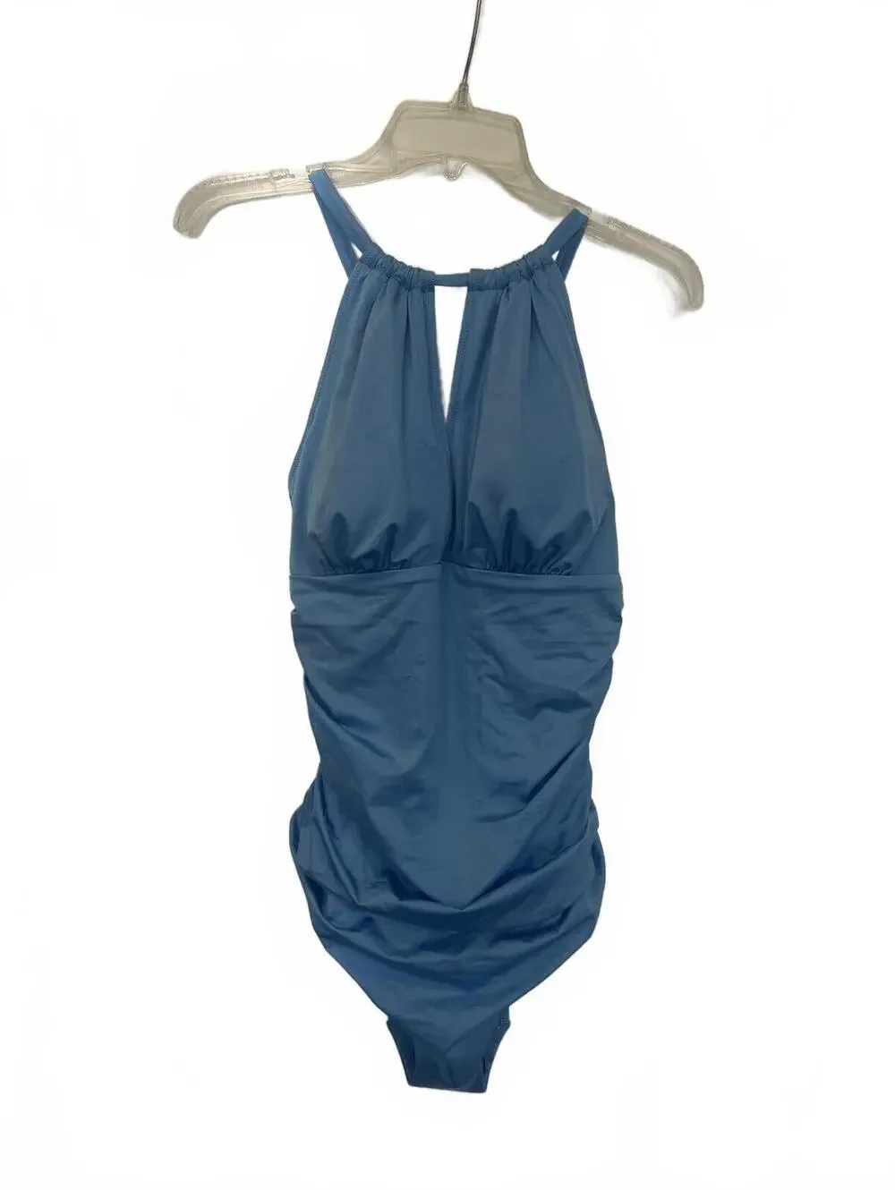 Adore Me Halter One-Piece Swimsuit Size Large Azul Blue Summer Swimsuit NEW